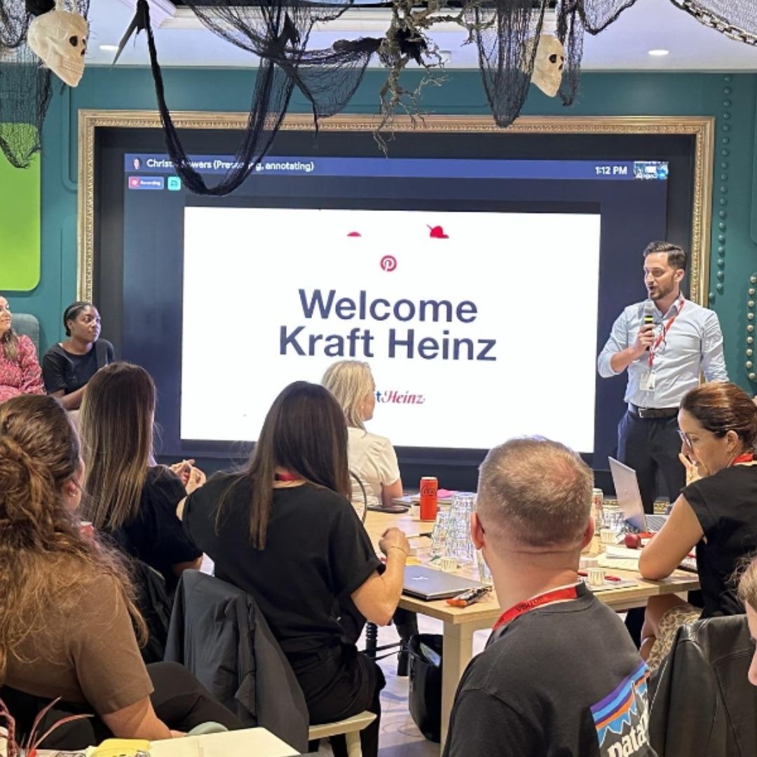 Daniel Listi presenting at Pinterest for Kraft Heinz
